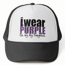 I Wear Purple For My Daughter Mesh Hat