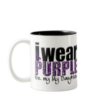 I Wear Purple For My Daughter Mugs