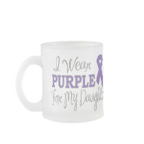 I Wear Purple For My Daughter (Purple Ribbon) Mug