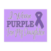 I Wear Purple For My Daughter (Purple Ribbon)