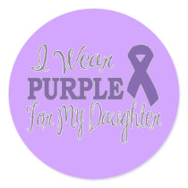 I Wear Purple For My Daughter (Purple Ribbon)