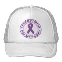 I Wear Purple For My Friend Mesh Hat