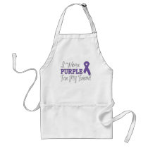 I Wear Purple For My Friend (Purple Ribbon) Apron