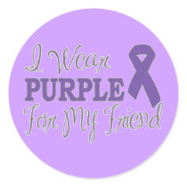 I Wear Purple For My Friend (Purple Ribbon)