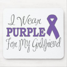 I Wear Purple For My Girlfriend (Purple Ribbon) Mouse Pad