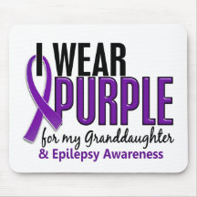I Wear Purple For My Granddaughter 10 Epilepsy Mousepads