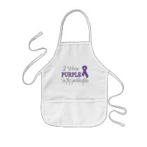 I Wear Purple For My Granddaughter (Purple Ribbon) Aprons