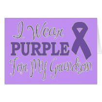 I Wear Purple For My Grandson (Purple Ribbon)