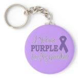 I Wear Purple For My Grandson (Purple Ribbon) Keychains