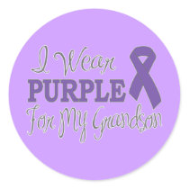 I Wear Purple For My Grandson (Purple Ribbon)