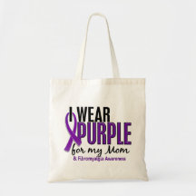 I Wear Purple For My Mom 10 Fibromyalgia Tote Bag
