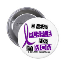 I Wear Purple For My Mom 37 Epilepsy Pins
