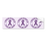 I Wear Purple For My Mom Bumper Sticker