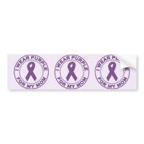 I Wear Purple For My Mom Bumper Sticker