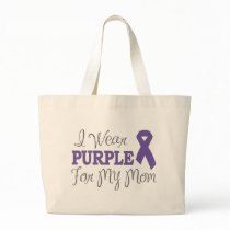 I Wear Purple For My Mom (Purple Ribbon) Canvas Bag