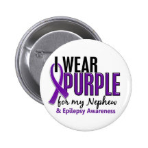 I Wear Purple For My Nephew 10 Epilepsy Pinback Buttons