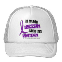I Wear Purple For My Niece 37 Epilepsy Hat