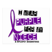 I Wear Purple For My Niece 37 Epilepsy Postcards