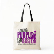 I Wear Purple For My Sister 6 Crohn’s Disease Canvas Bags
