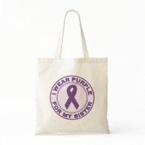 I Wear Purple For My Sister Canvas Bag