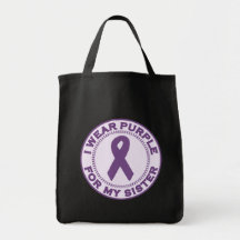 I Wear Purple For My Sister Bag