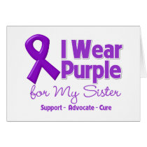 I Wear Purple For My Sister Card