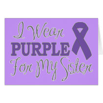 I Wear Purple For My Sister (Purple Ribbon)