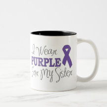 I Wear Purple For My Sister (Purple Ribbon) Mug