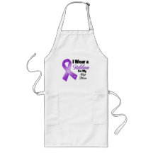 I Wear Purple For My Step-Mom Apron