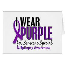I Wear Purple For Someone Special 10 Epilepsy Card
