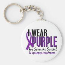 I Wear Purple For Someone Special 10 Epilepsy Keychains