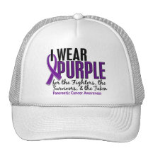 I Wear Purple FST 10 Pancreatic Cancer Mesh Hats