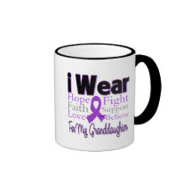 I Wear Purple Granddaughter - Pancreatic Cancer Coffee Mugs