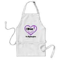 I Wear Purple Heart Ribbon - Daughter Apron
