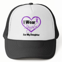 I Wear Purple Heart Ribbon - Daughter Mesh Hat