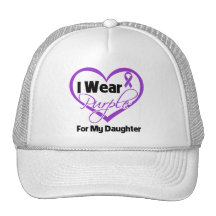 I Wear Purple Heart Ribbon - Daughter Mesh Hat