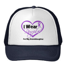 I Wear Purple Heart Ribbon - Granddaughter Hats