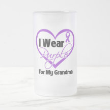 I Wear Purple Heart Ribbon - Grandma Coffee Mugs
