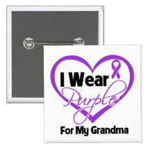 I Wear Purple Heart Ribbon - Grandma Pins