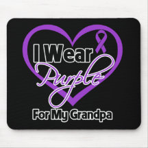 I Wear Purple Heart Ribbon - Grandpa Mousepad