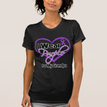 I Wear Purple Heart Ribbon - Grandpa Tee Shirts