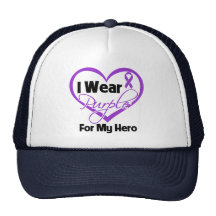 I Wear Purple Heart Ribbon - Hero Hat