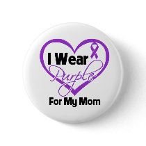 I Wear Purple Heart Ribbon - Mom Pins