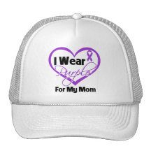 I Wear Purple Heart Ribbon - Mom Hat