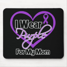 I Wear Purple Heart Ribbon - Mom Mousepads