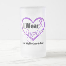 I Wear Purple Heart Ribbon - Mother-in-Law Mugs
