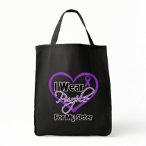 I Wear Purple Heart Ribbon - Sister Bag