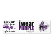 I Wear Purple to Support my Wife Bumper Sticker