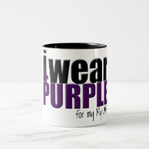 I Wear Purple to Support my Wife Coffee Mugs