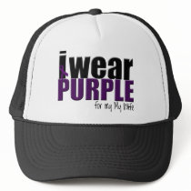 I Wear Purple to Support my Wife Hats